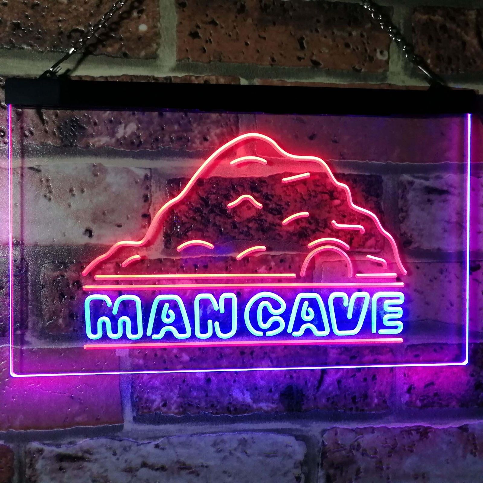 Man Cave Bar Dual Color Led Neon Sign